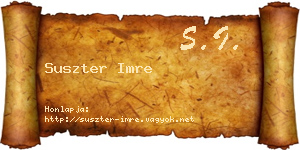 Suszter Imre névjegykártya