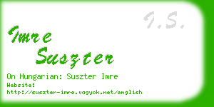 imre suszter business card